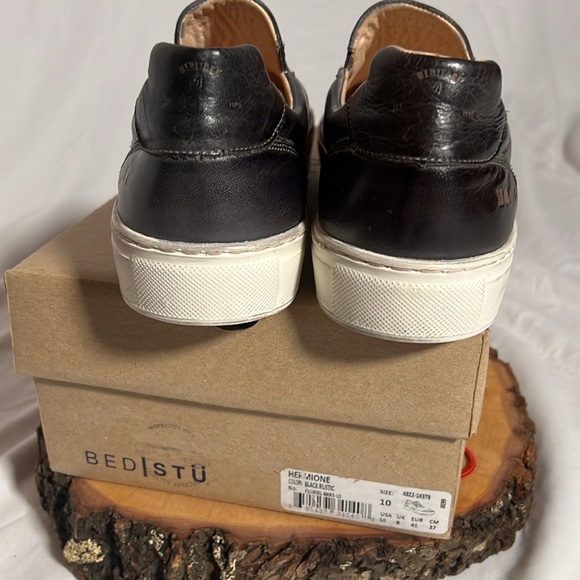 BED|STU HERMIONE Slip On Leather Shoes, Black Rustic, Women's size 10 with Box - Picture 9 of 16